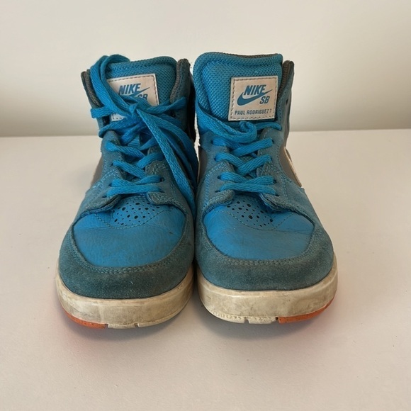 Kids Nike SB High Tops Turquoise Size 13.5 - Picture 2 of 8